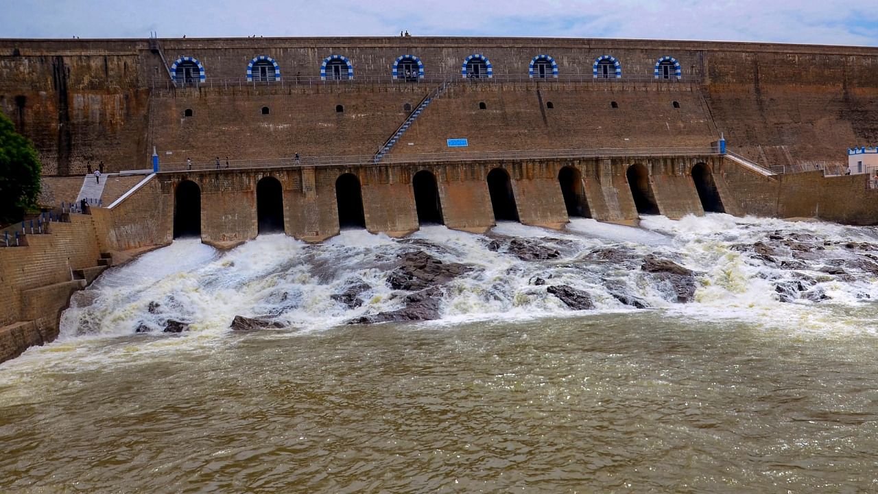 Mettur dam gates. Credit: PTI Photo