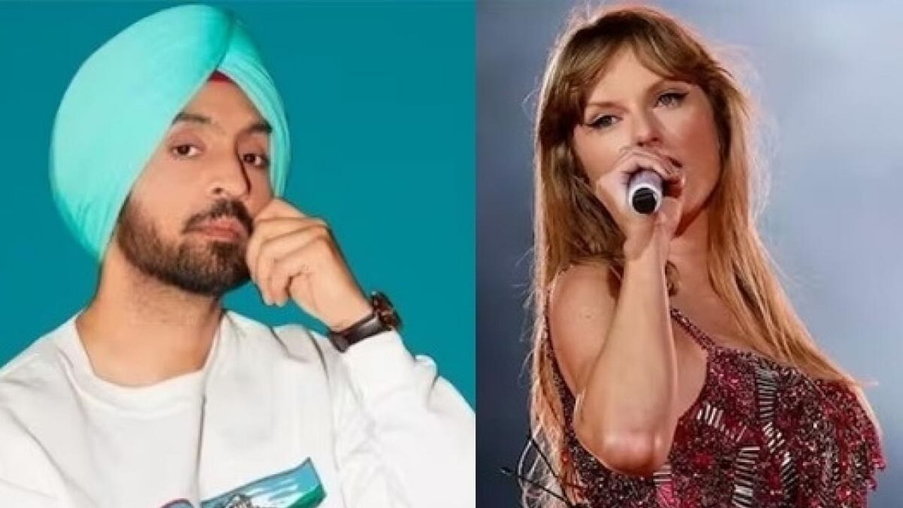 Punjabi singer Diljit Dosanjh and American singer Taylor Swift. Credit: IANS Photo