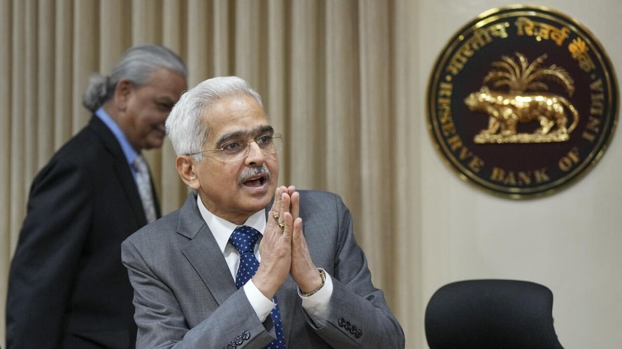 Reserve Bank of India (RBI) Governor Shaktikanta Das during a press conference on monetary policy statement. Credit: PTI Photo