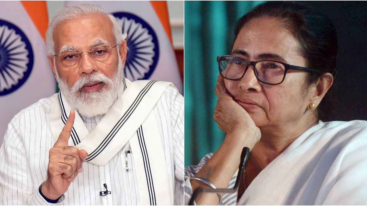 Prime Minister Narendra Modi and West Bengal Chief Minister Mamata Banerjee. Credit: PTI File Photos