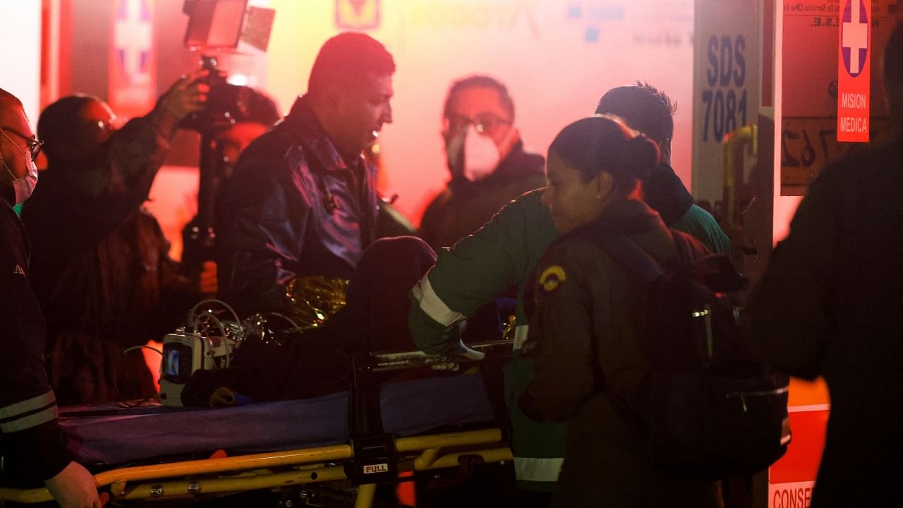 A child survivor from a Cessna 206 plane that crashed in thick jungle is carried on a gurney after arriving from San Jose del Guaviare, at the CATAM military airbase, in Bogota, Colombia. Reuters Photo