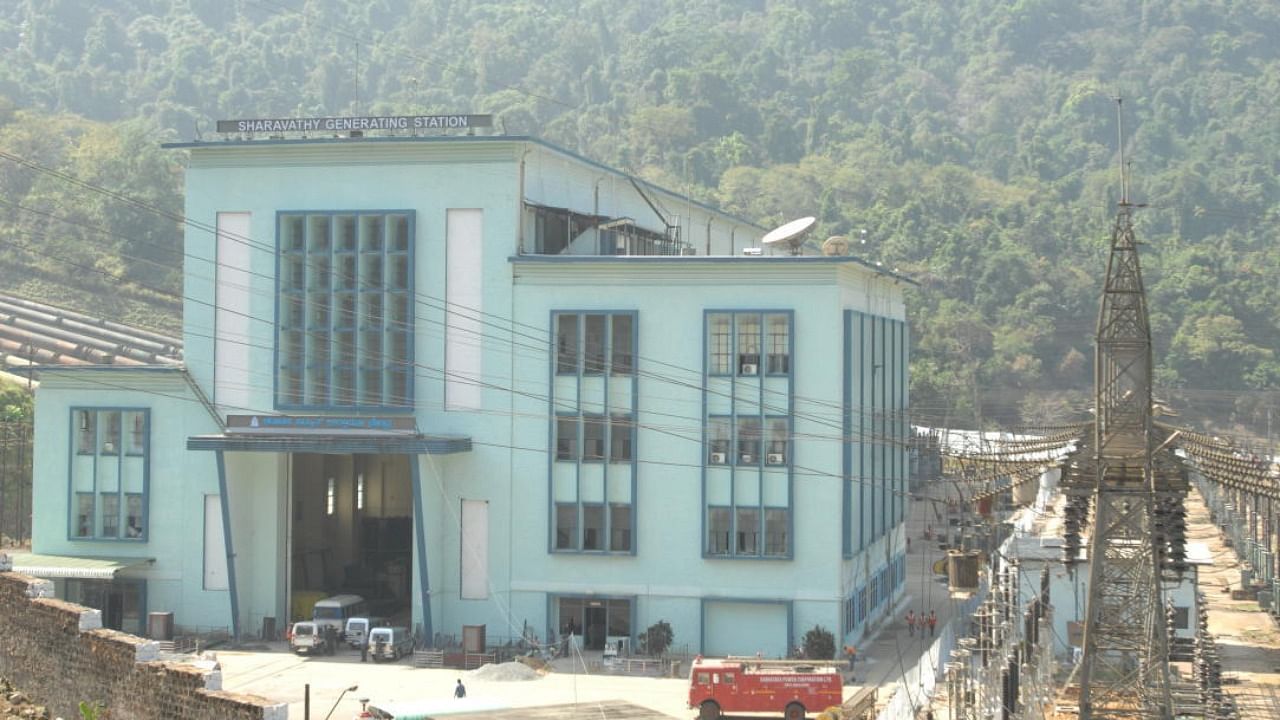 Sharavathi Generating Station in Sagar taluk of Shivamogga district.