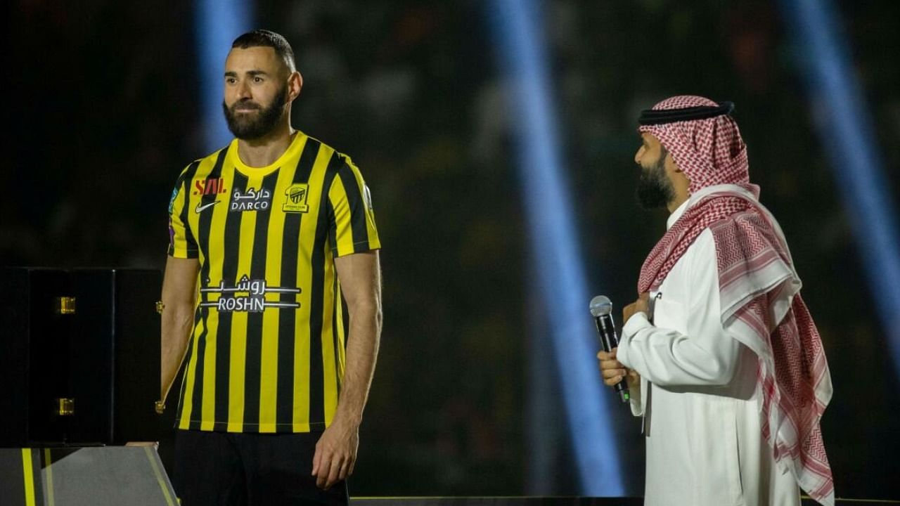 Welcome ceremony for Karim Benzema after joining Al-Ittihad - Jeddah, Saudi Arabia. Credit: Reuters Photo