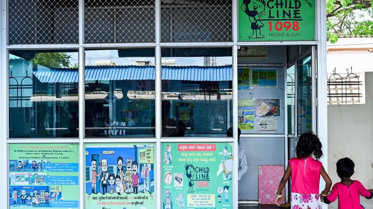 The childline station at the Kalaburagi station. credit: DH Photo