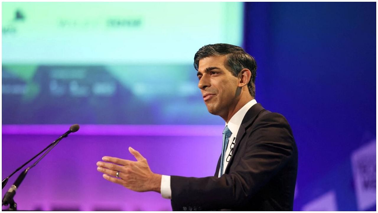 British Prime Minister Rishi Sunak attends the London Tech Week at the Queen Elizabeth II Centre in London, Britain June 12, 2023. Credit: Reuters Photo