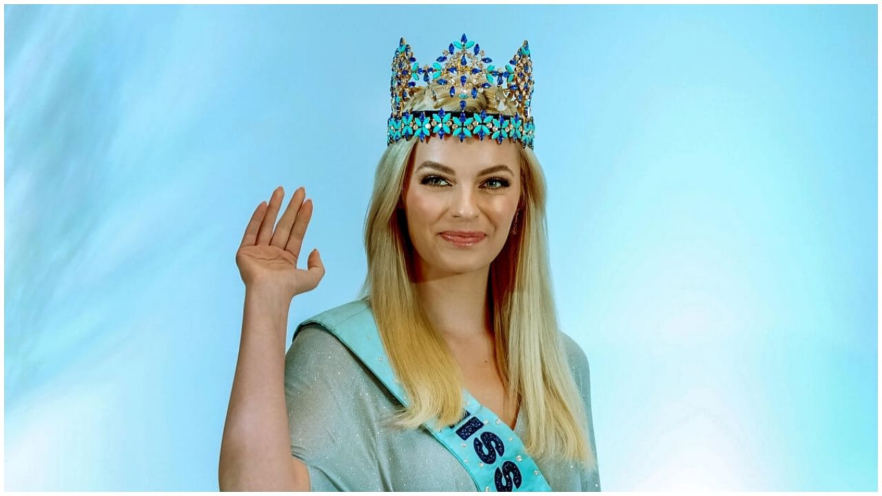 New Delhi: Miss World 2022 Karolina Bielawska during a press conference, organised for the announcement of the 71st Miss World pageant, in New Delhi, Thursday, June 8, 2023. Credit: PTI Photo