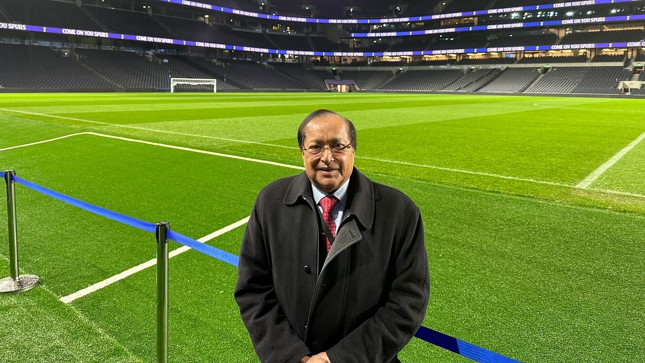 Lord Rami Ranger at the Tottenham Hotspur Stadium. Credit: Twitter/@RamiRanger