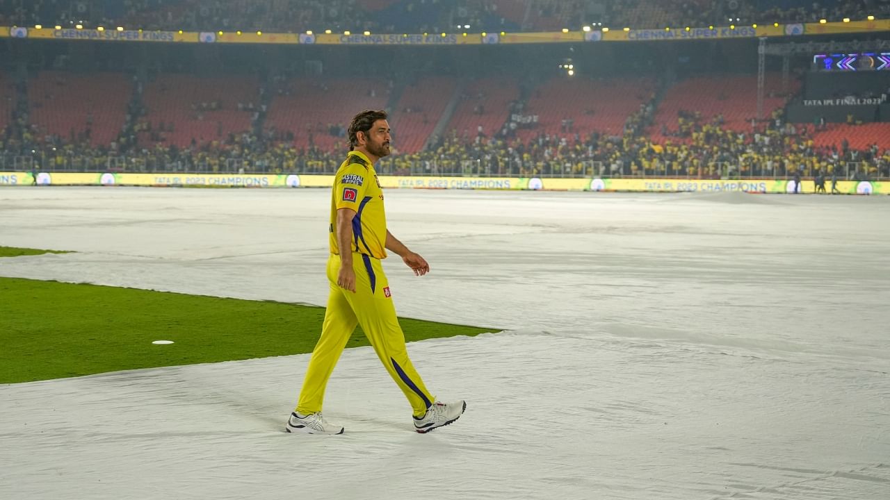 Chennai Super Kings captain MS Dhoni after winning the Indian Premier League (IPL) 2023, at the Narendra Modi Stadium in Ahmedabad, Tuesday, May 30, 2023. Credit: PTI Photo