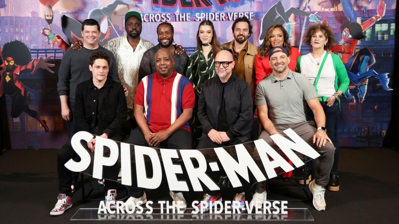 Voice artists/cast members of Spider-Man: Across the Spiderverse. Credit: Reuters Photo