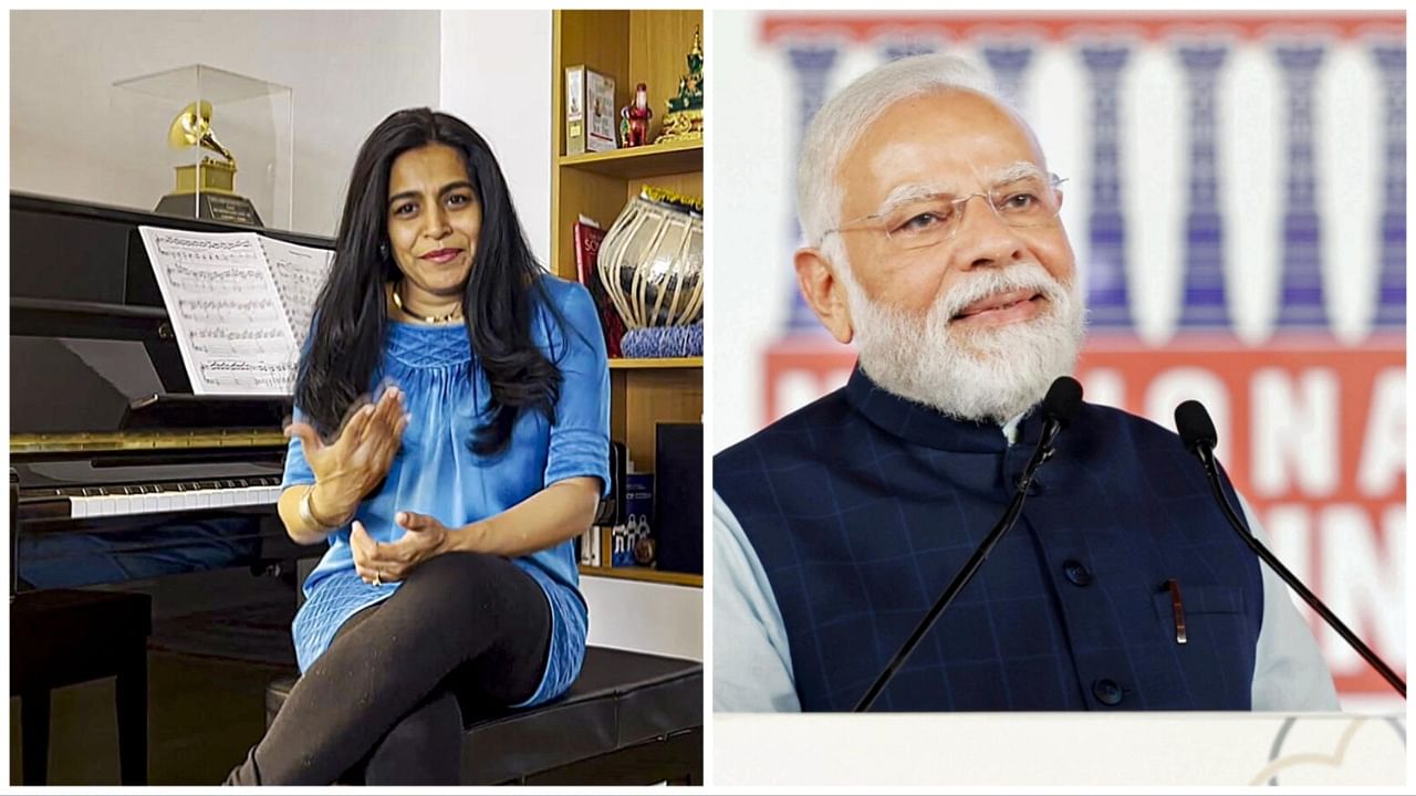 Prime Minister Narendra Modi has collaborated with Grammy Award-winning Indian-American singer Falu. Credit: PTI/IANS Photos
