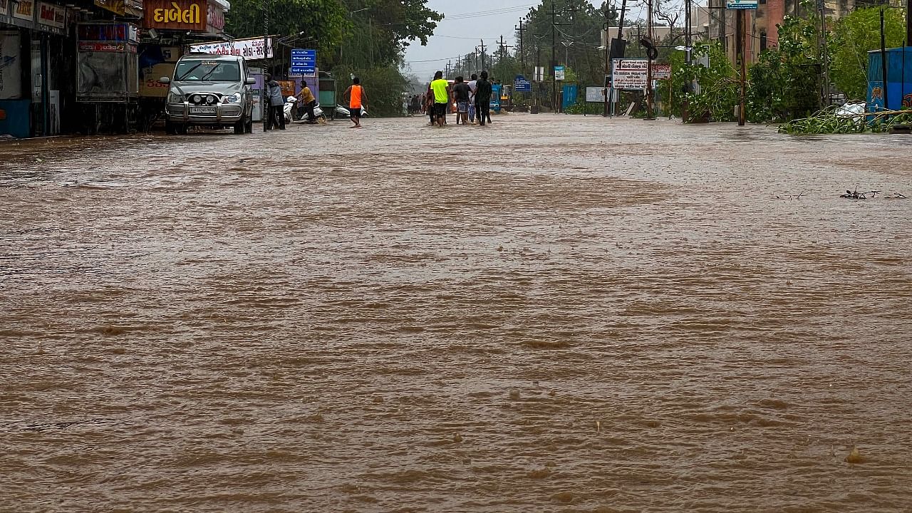 Waterlogging in Kutch. Credit: PTI Photo