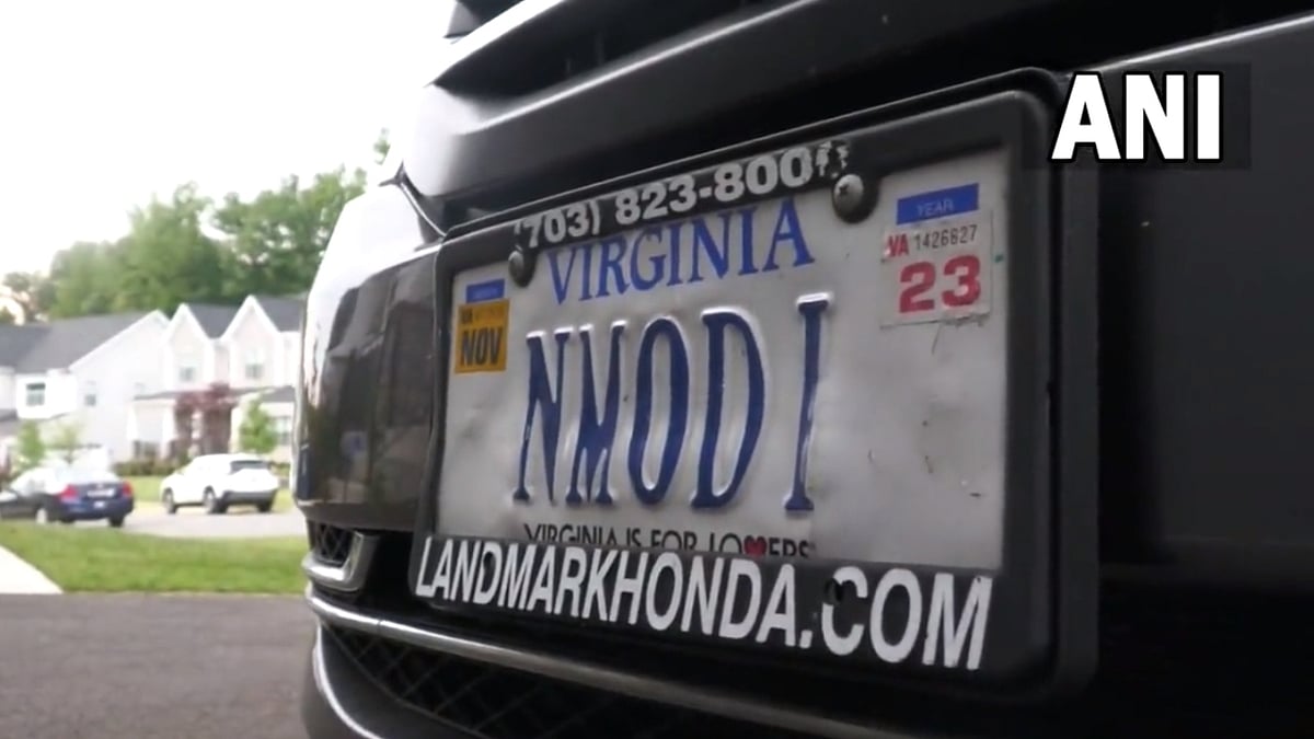 Modi Number Plate Ahead of PM Modi’s US visit, man flaunts ‘NMODI’ number plate on car
