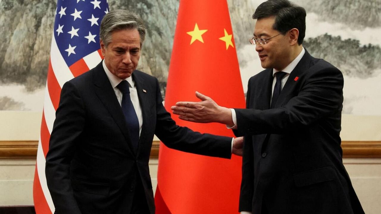 US Secretary of State Antony Blinken meets with China's Foreign Minister Qin Gang. Credit: Reuters Photo