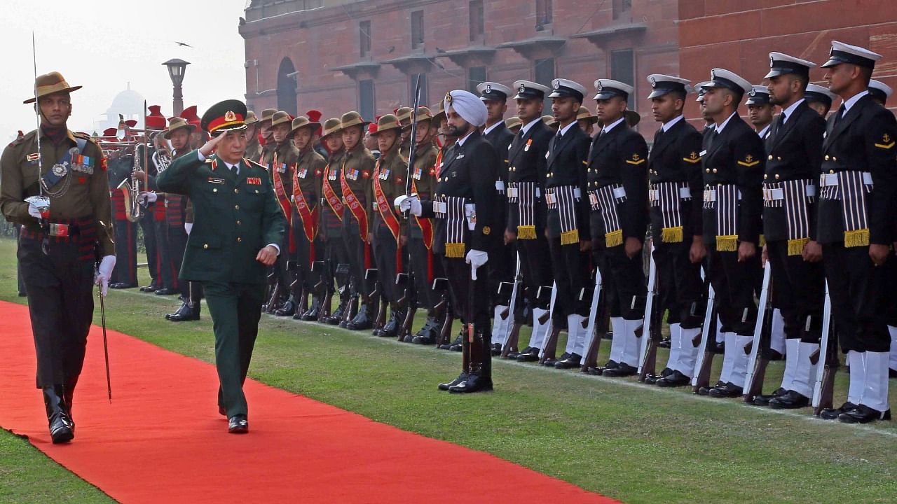 Vietnamese Chief of the General Staff of Army and Deputy Minister of National Defence Lt. Gen. Phan Van Giang in his India visit in 2019. Credit: PTI File Photo