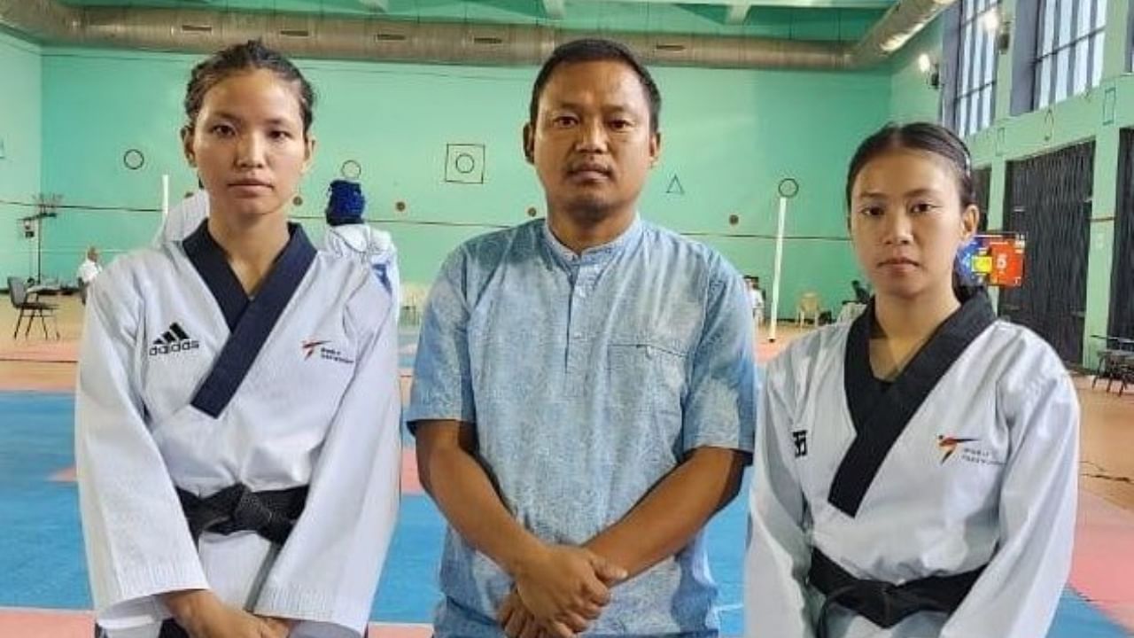 Radha Bangsia (L) and Nyodu (R) will attend a 50-day national preparation camp from July to August at the Lucknow-based Sports Authorities of India (SAI). Credit: Twitter/@PemaKhanduBJP