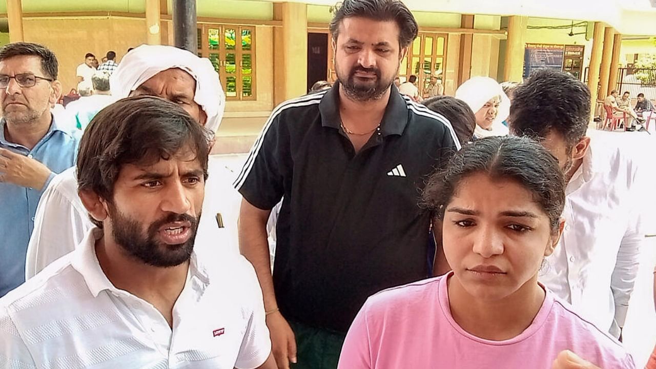 The wrestlers had restarted their sit at Jantar Mantar on April 23 and were there till May 28, the day Delhi police detained them for violation of law and order. Credit: PTI Photo
