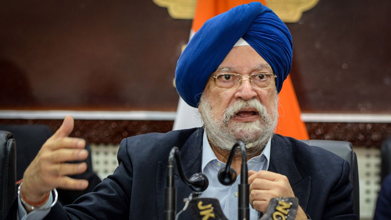 Union Minister for Petroleum & Natural Gas Hardeep Singh Puri. Credit: PTI Photo