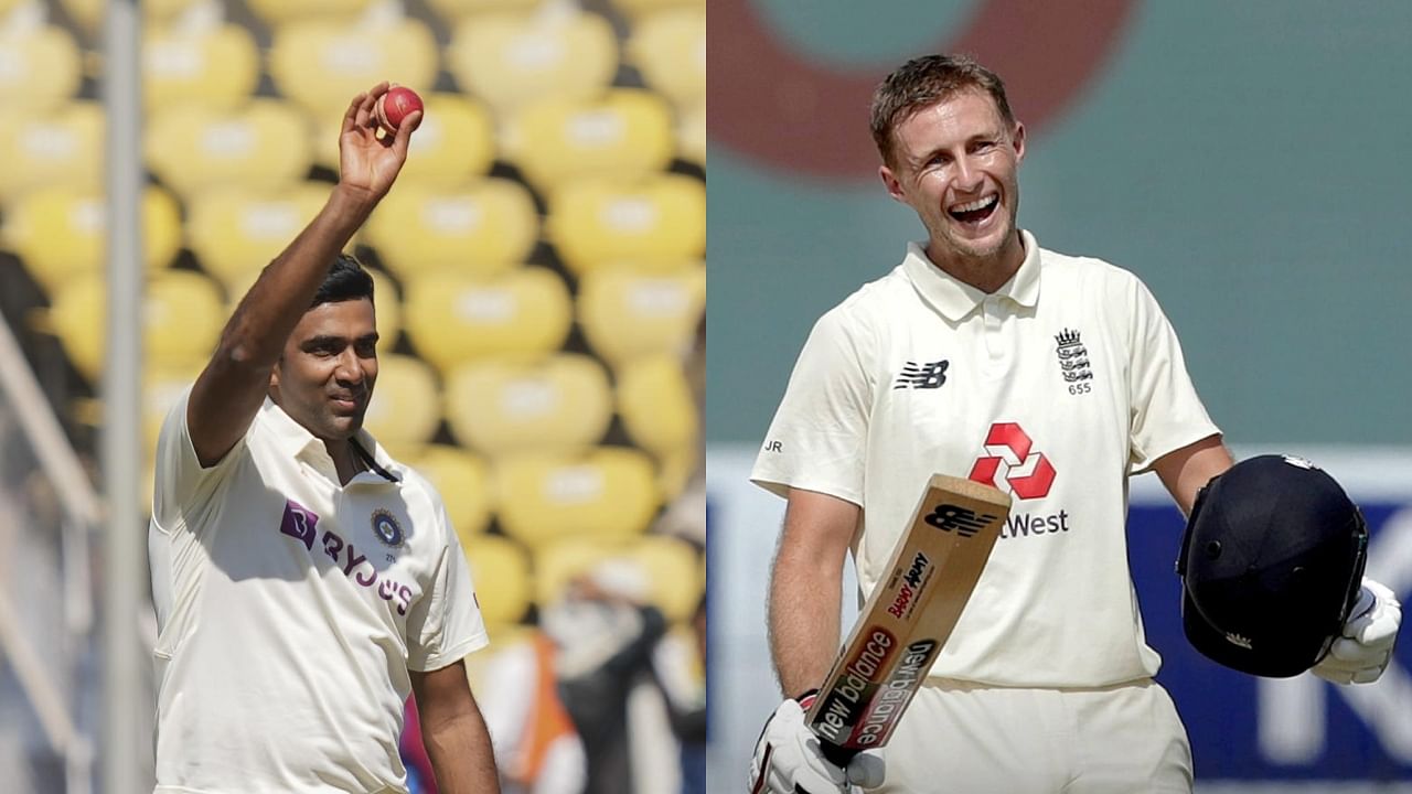 Ravichandran Ashwin (L), Joe Root (R). Credit: PTI Photos 