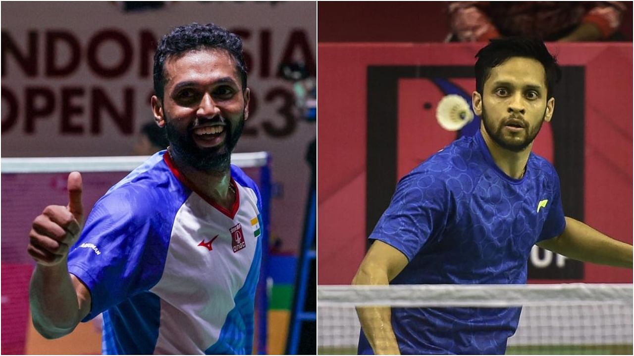 Indian shuttlers HS Prannoy and Parupalli Kashyap. Credit: Twitter/@PRANNOYHSPRI and PTI File Photo