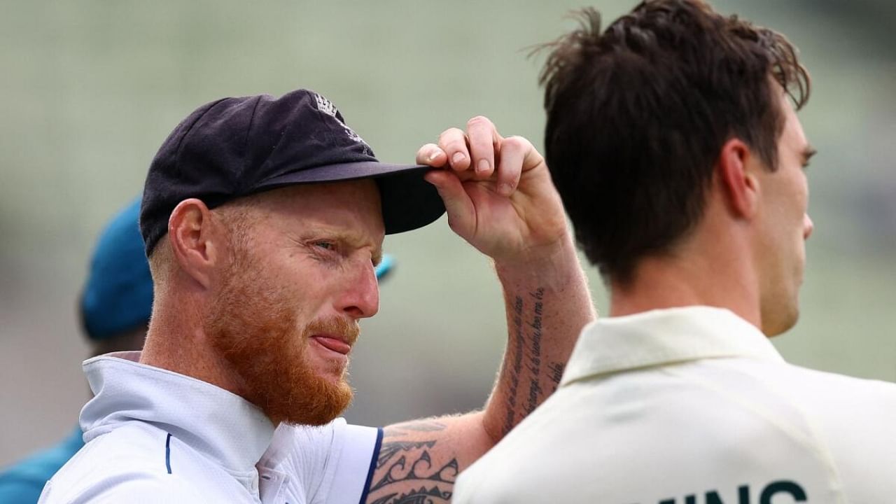 England skipper Ben Stokes (L) and his Australian counterpart Pat Cummins. Credit: Reuters Photo