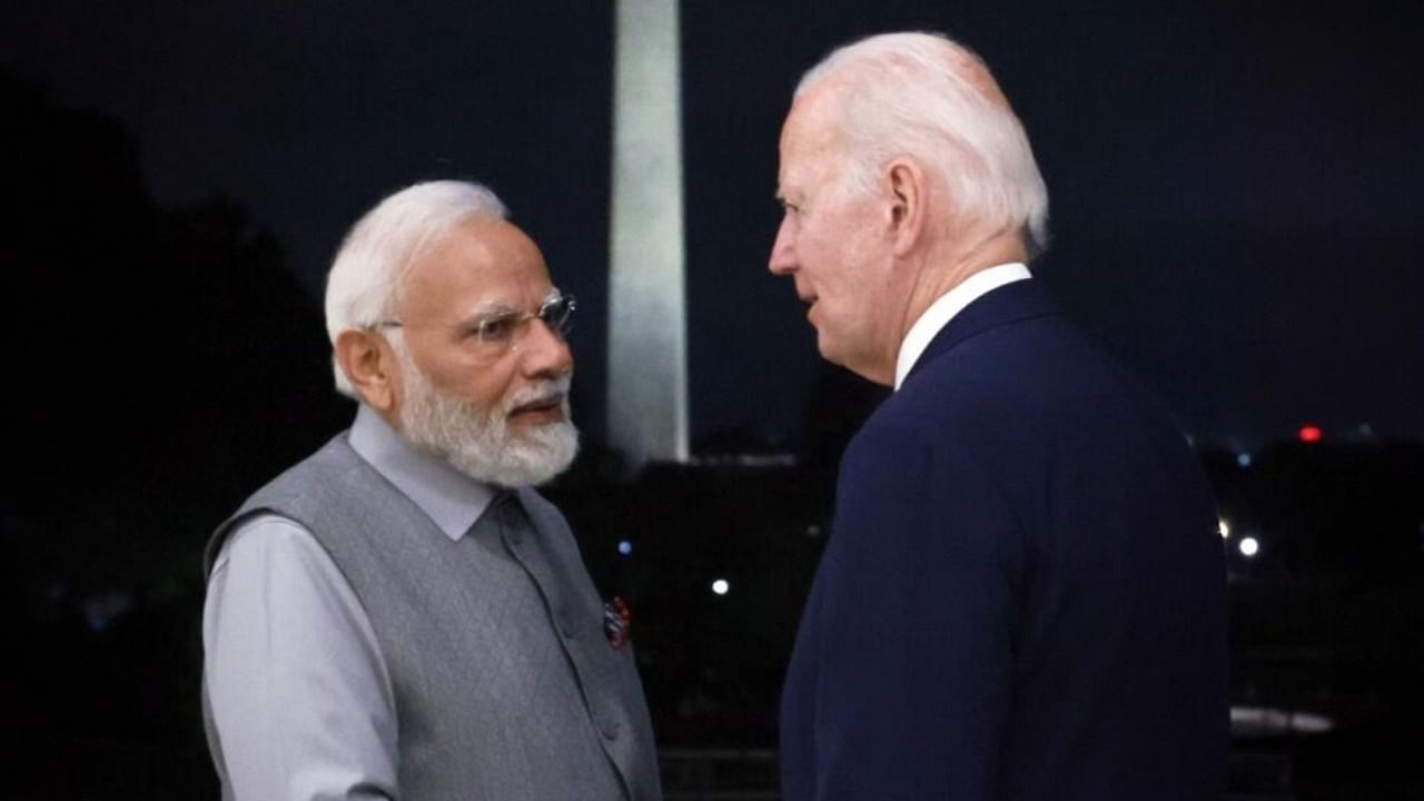 Prime Minister Narendra Modi and US President Joe Biden. Credit: IANS Photo