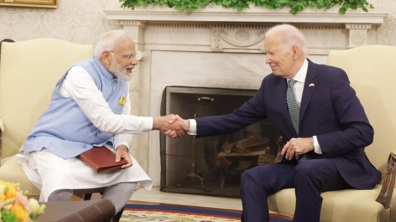 Prime Minister Narendra Modi and President Joe Biden. Credit: IANS Photo