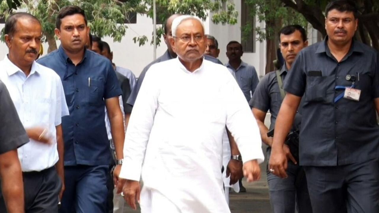 Bihar Chief Minister Nitish Kumar arrives for the opposition parties' meeting, in Patna, Friday, June 23, 2023. Credit: IANS Photo