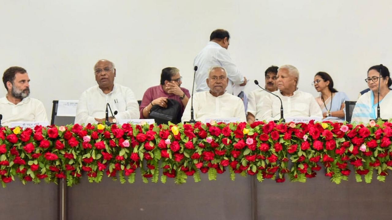 Opposition leaders in Patna. Credit: PTI Photo