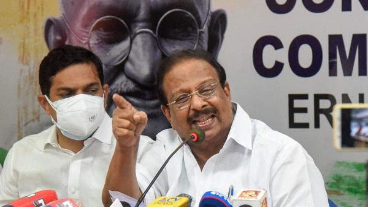 Kerala Pradesh Congress Committee (KPCC) President and MP K Sudhakaran. Credit: PTI Photo