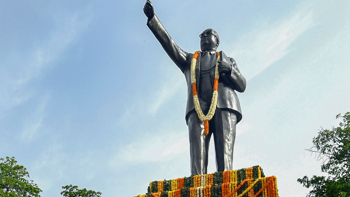 Representative image of a Babasaheb Ambedkar statue. Credit: PTI Photo  