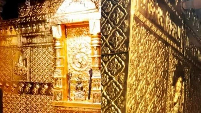 Gold planted in the sanctum sanctorum of Kedarnath temple. Credit: IANS Photo 