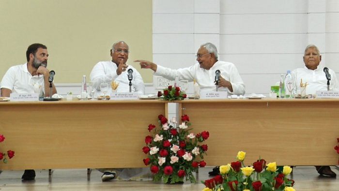Top leaders of at least 15 Opposition parties attended the meet in Patna. Credit: PTI Photo