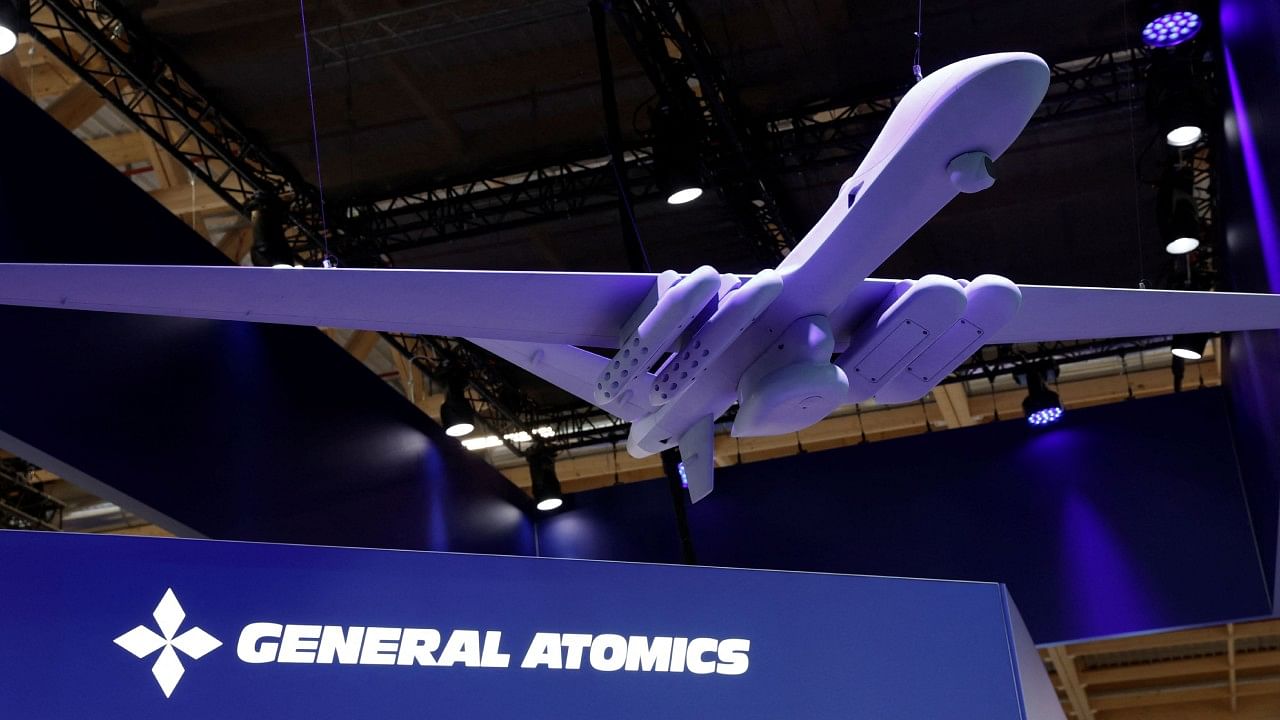 A model MQ-9B SeaGuardian manufactured by General Atomics. Credit: Reuters Photo