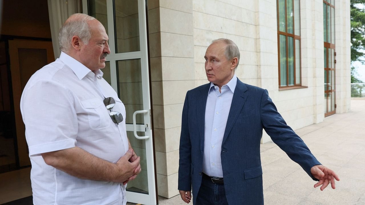 Russian President Vladimir Putin and Belarusian President Alexander Lukashenko. Credit: Reuters File Photo