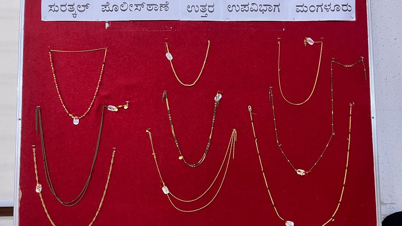Chains that were recovered from the arrested in Mangaluru. Special arrangement