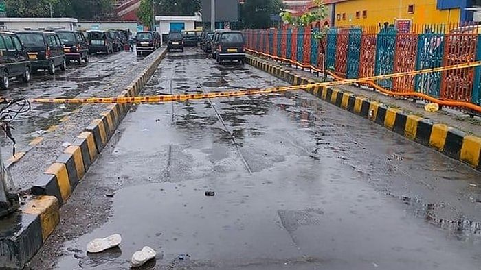 The incident site is pictured where a woman died of electrocution, at New Delhi railway station premises. Credit: PTI Photo