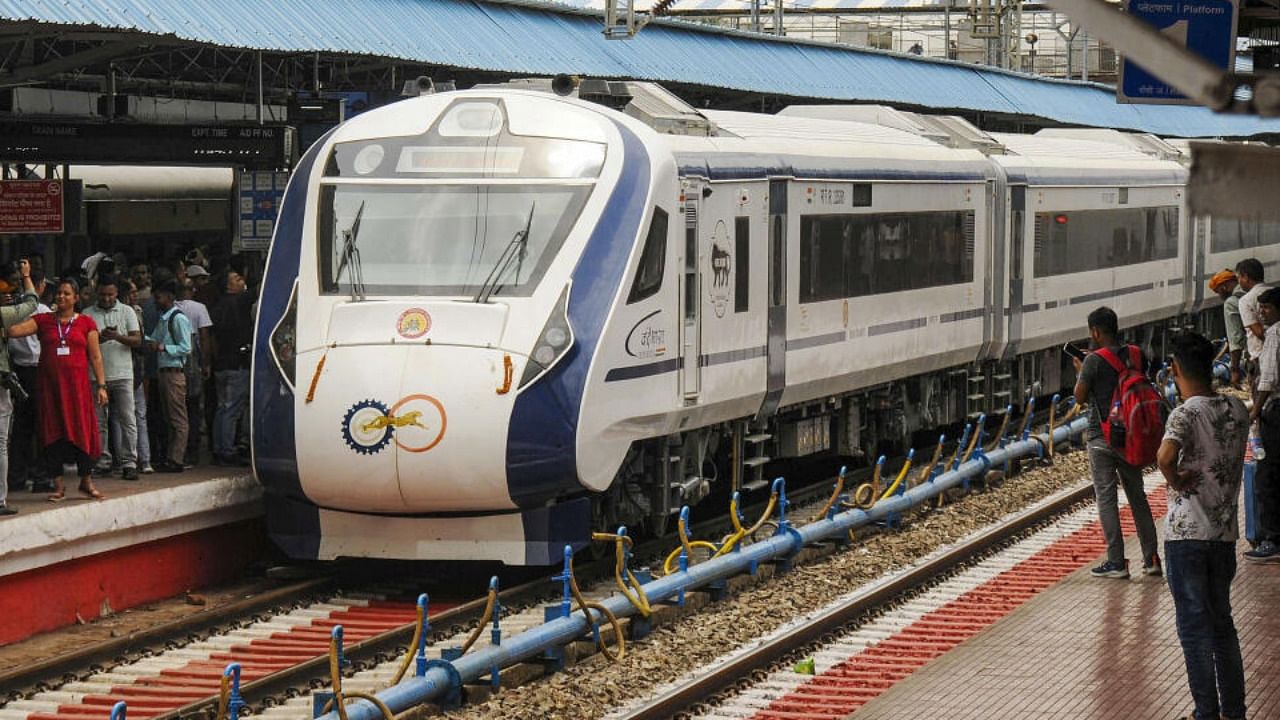 A Vande Bharat train in Ranchi. Credit: PTI File Photo