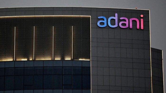 Adani Group logo seen on its building. Credit: Reuters Photo