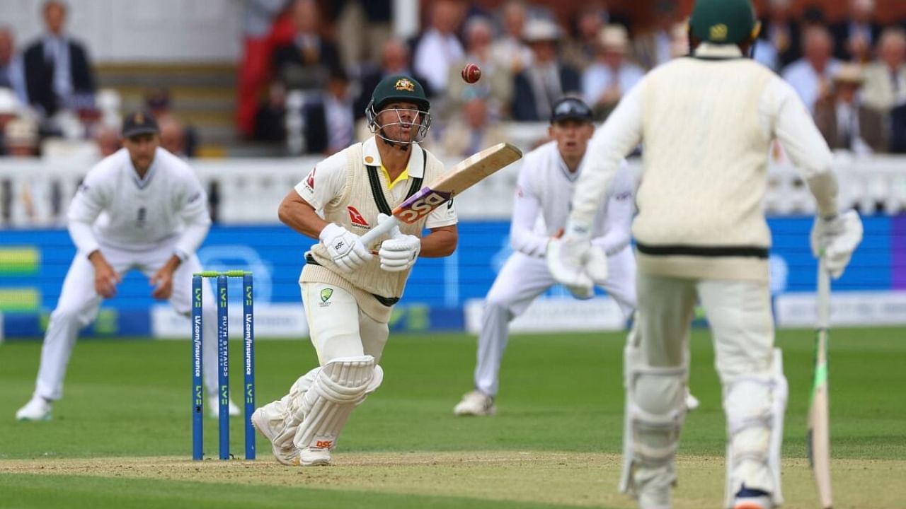 David Warner in action against England at Lord's. Credit: Reuters Photo