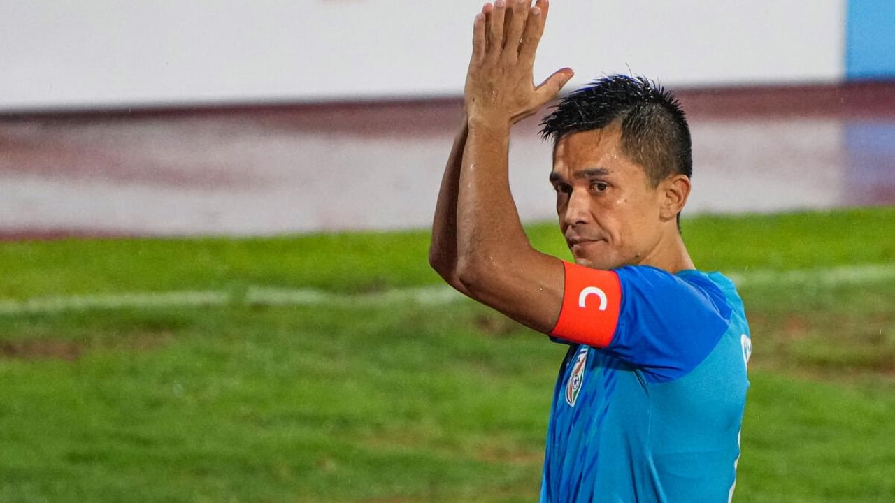 Indian football team captain Sunil Chhetri. Credit: PTI Photo