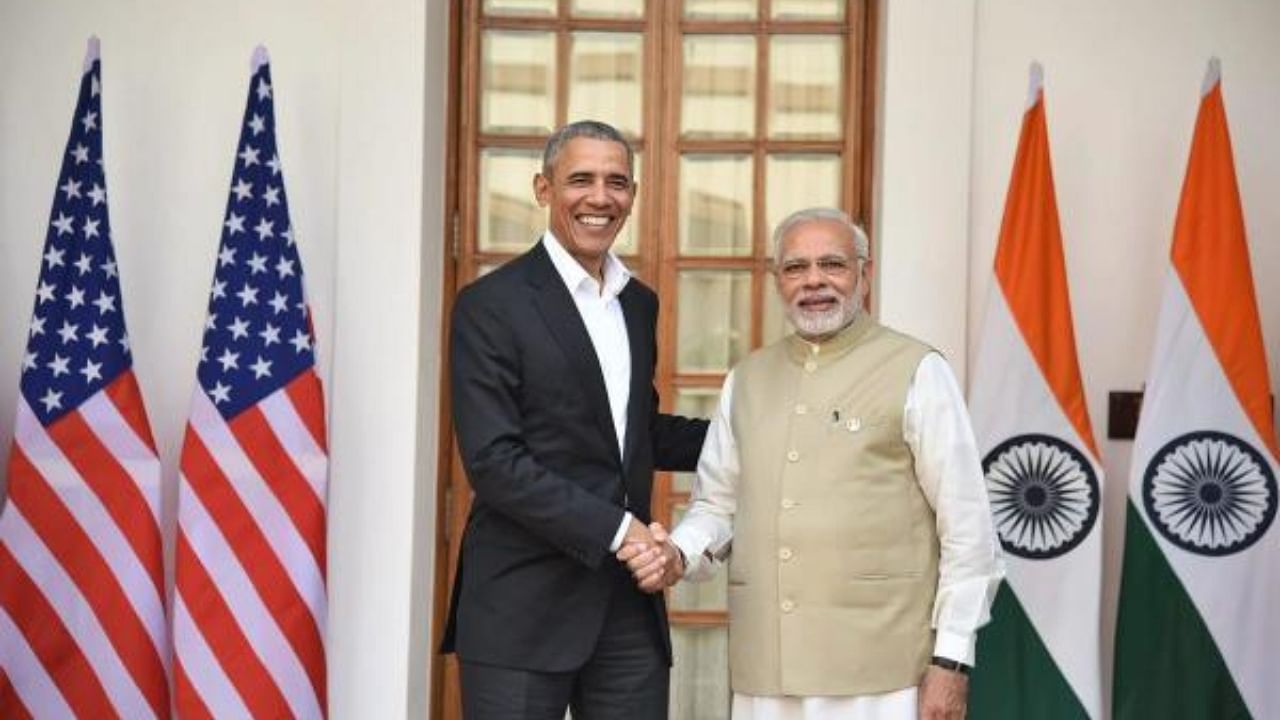 Former US President Barack Obama and Prime Minister Narendra Modi. Credit: PTI Photo