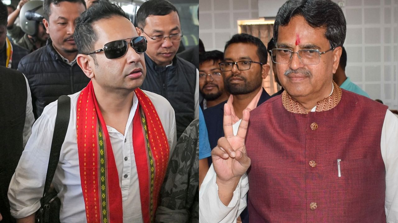 Pradyot Kishore Manikya Debbarma, Manik Saha. Credit: PTI Photos