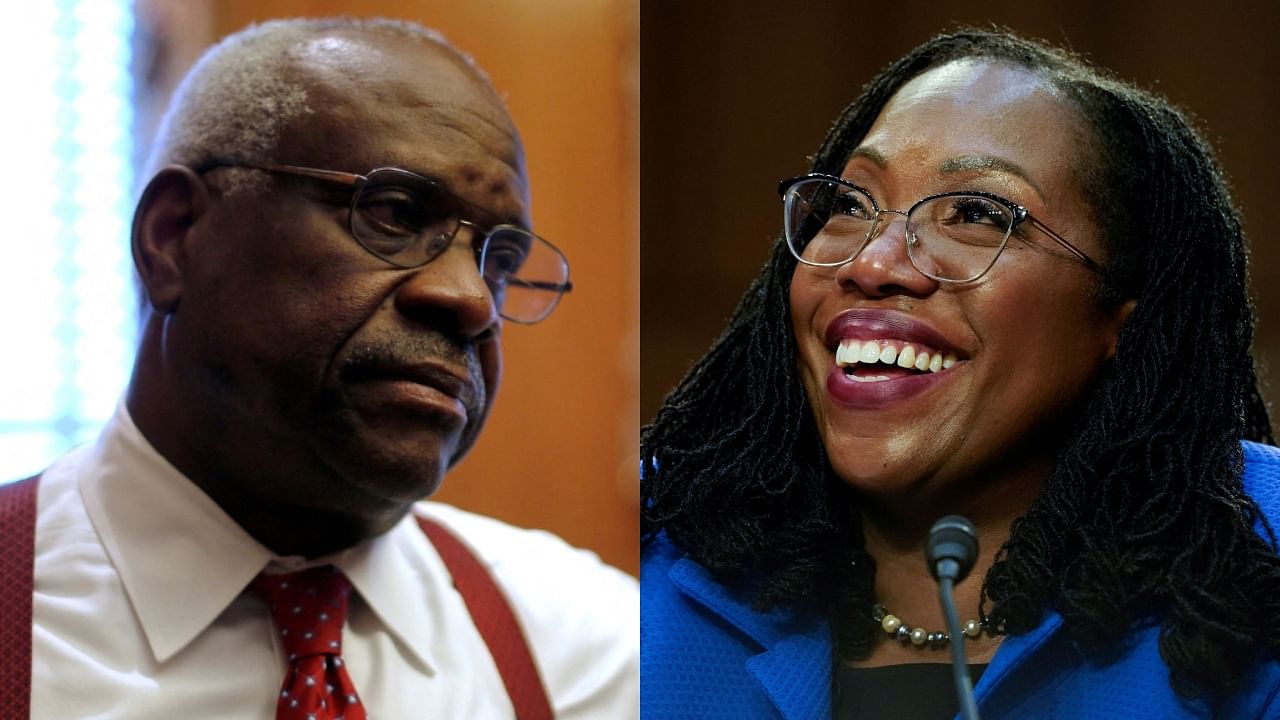 Justices Clarence Thomas, Ketanji Brown Jackson. Credit: Reuters Photos