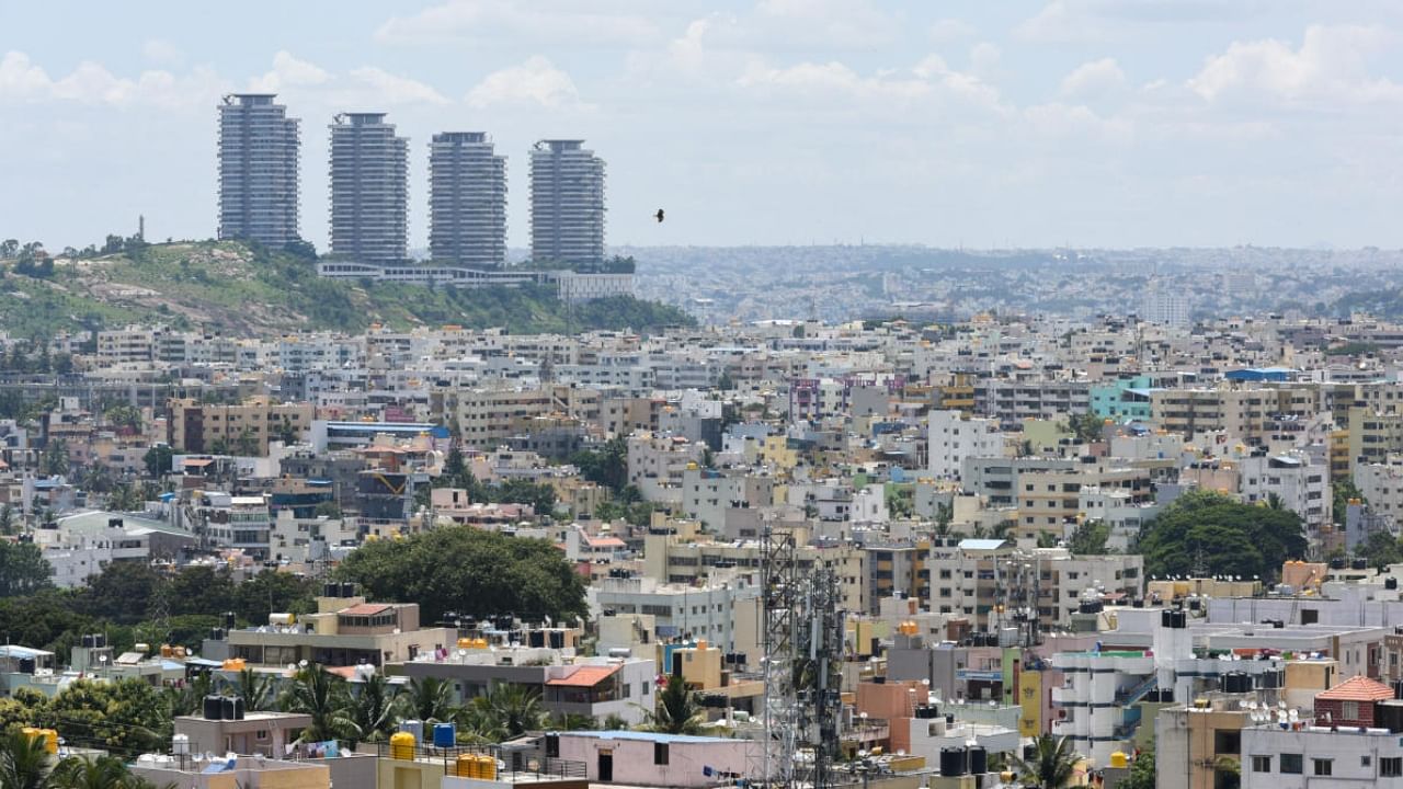 View of Bengaluru urban area. Credit: DH Photo