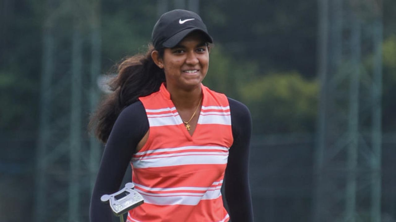 Amateur Vidhatri Urs won her maiden WGAI pro title at the Prestige Golfshire in Bengaluru recently. Credit DH File Photo