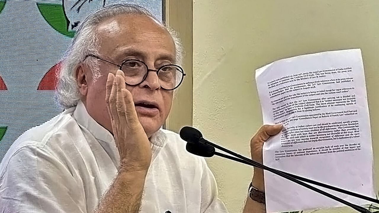 Congress leader Jairam Ramesh during a press conference, in New Delhi. Credit: PTI Photo