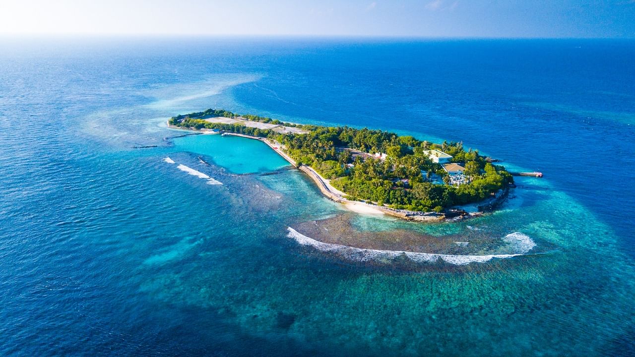 Aerial view of the tropical island in the middle of the Indian Ocean. Credit: Representational Photo/iStock 