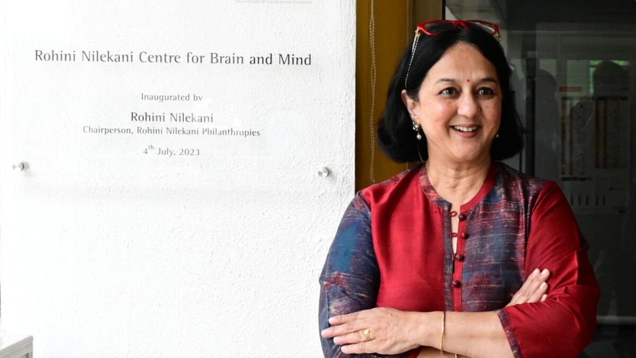 Philanthropist Rohini Nilekani at the launch of the Centre for Brain and Mind on Tuesday. Credit: DH Photo