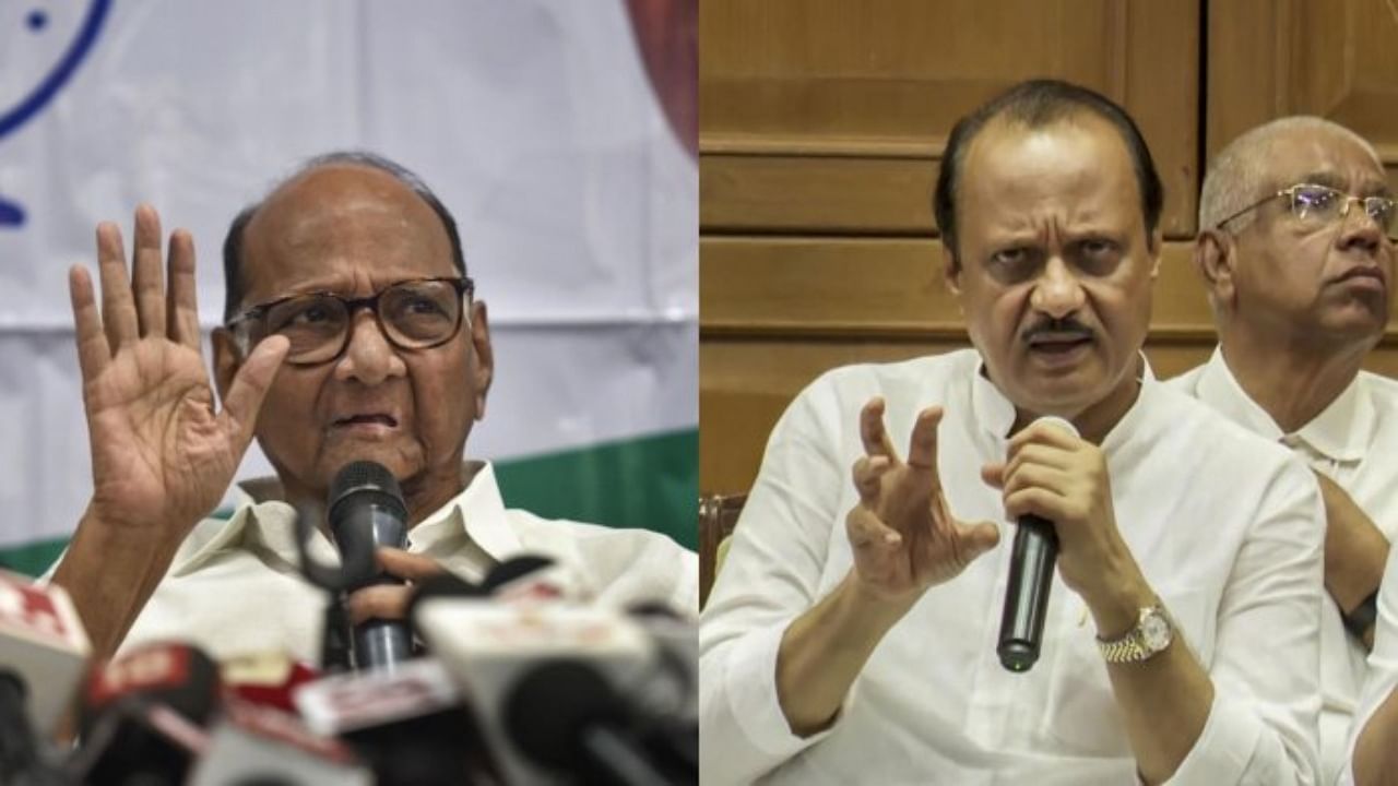 Sharad and Ajit Pawar. Credit: PTI Photos