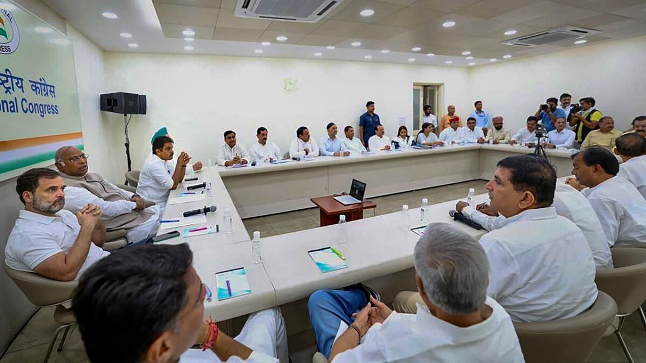 Congress meeting on Rajasthan. Credit: PTI Photo